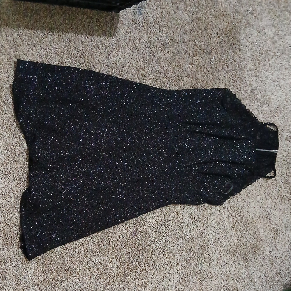 New Sparkling Black Lace Dress